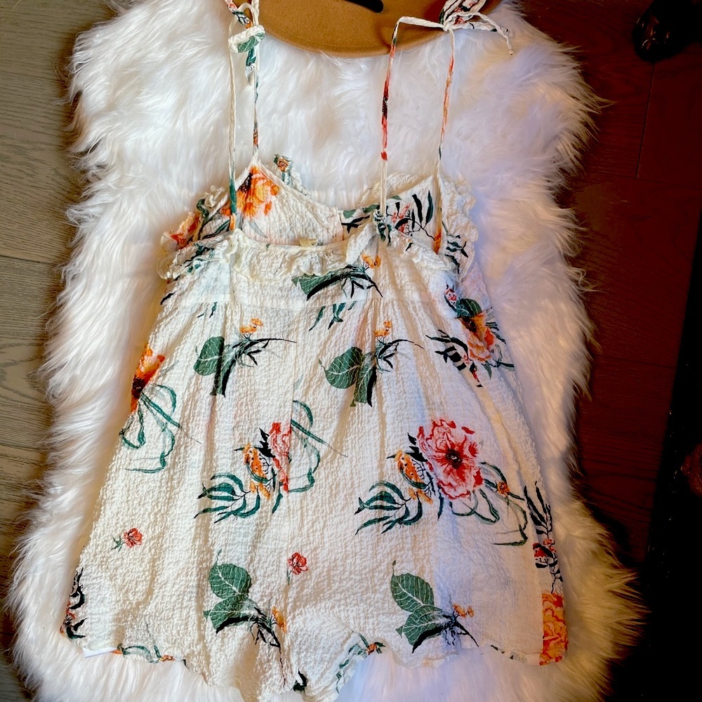 Urban outfitters floral crepe romper